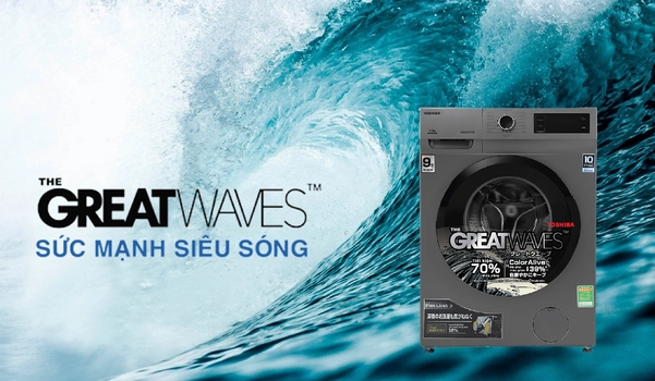 Toshiba GreatWaves là giải pháp giặt lạnh hiệu quả giúp giữ màu quần áo bền lâu.
