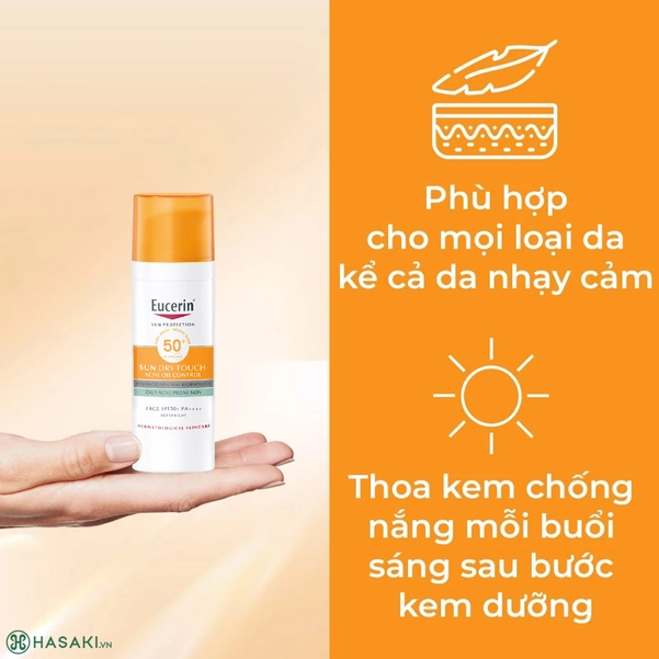 Eucerin Gel-Cream giúp kiểm soát dầu thừa và bảo vệ da mụn tối ưu