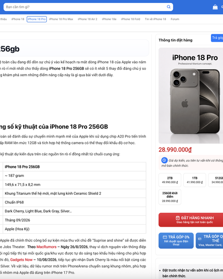 phone-18.com giúp người đọc tìm đúng thông tin iPhone 18 cần quan tâm
